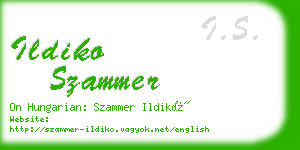 ildiko szammer business card